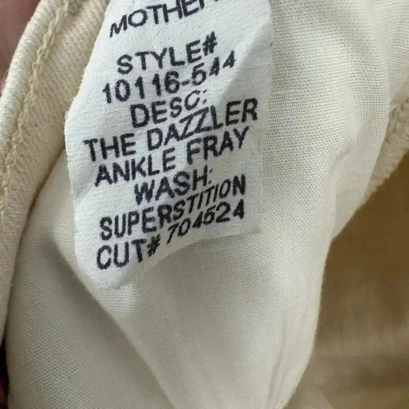 MOTHER The Dazzler Ankle Fray in Superstition Size 24 B1006 - Picture 5 of 6